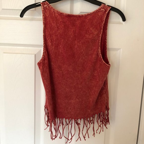 Fringe Red Tank Top - Picture 3 of 3